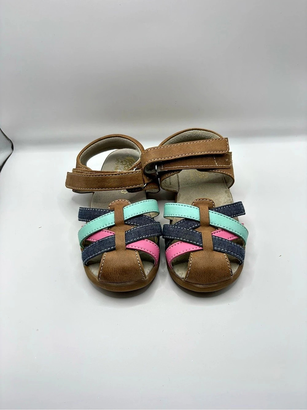 See Kairun Leather Color Block Sandals Baby US 6-10